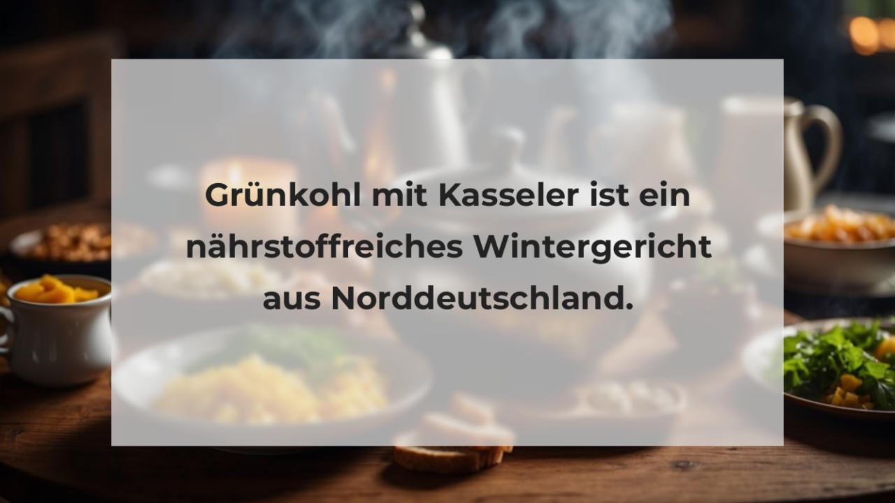 Grünkohl mit Kasseler ist ein nährstoffreiches Wintergericht aus Norddeutschland.