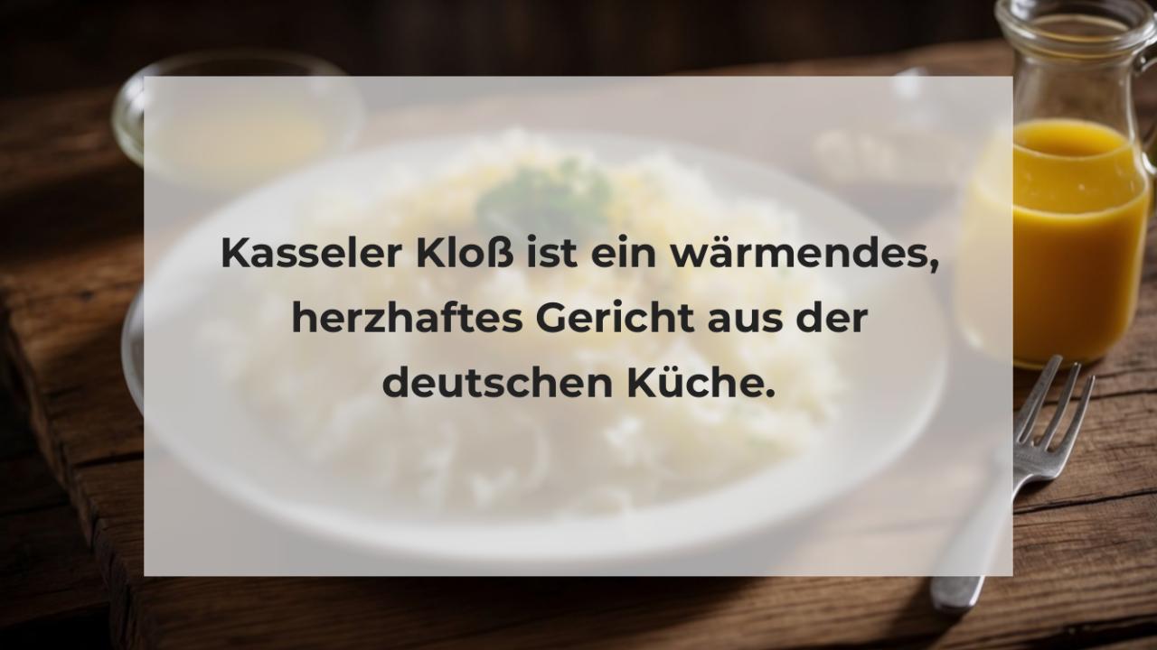 Kasseler Kloß ist ein wärmendes, herzhaftes Gericht aus der deutschen Küche.
